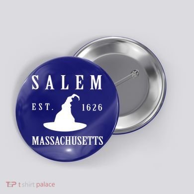 Salem Massachusetts Witch Gift Button
