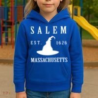 Salem Massachusetts Witch Gift Kids Hoodie thumb 3