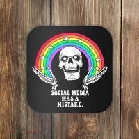 Social Media Was A Mistake Coaster thumb 0