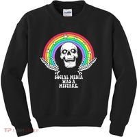 Social Media Was A Mistake Kids Sweatshirt thumb 0
