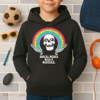 Social Media Was A Mistake Kids Hoodie thumb 2