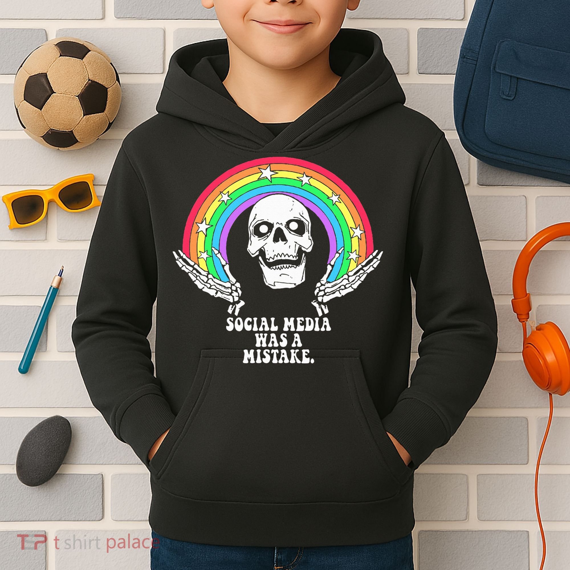 Social Media Was A Mistake Kids Hoodie