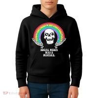 Social Media Was A Mistake Kids Hoodie thumb 4
