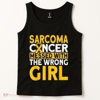 Sarcoma messed with the wrong girl Sarcoma Cancer Tank Top thumb 2
