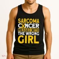 Sarcoma messed with the wrong girl Sarcoma Cancer Tank Top thumb 3