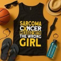 Sarcoma messed with the wrong girl Sarcoma Cancer Tank Top thumb 4