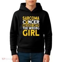 Sarcoma messed with the wrong girl Sarcoma Cancer Kids Hoodie thumb 4