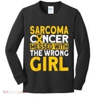 Sarcoma messed with the wrong girl Sarcoma Cancer Kids Long Sleeve Shirt thumb 0