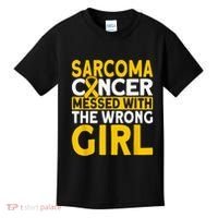 Sarcoma messed with the wrong girl Sarcoma Cancer Kids T-Shirt thumb 0