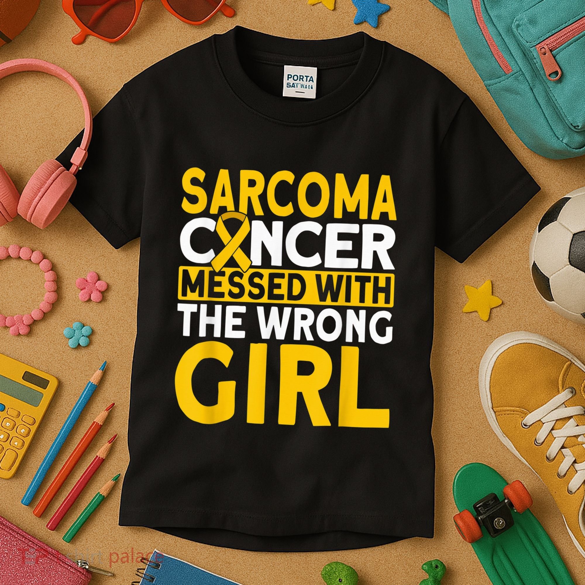 Sarcoma messed with the wrong girl Sarcoma Cancer Kids T-Shirt
