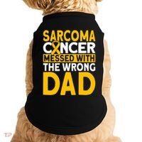 Sarcoma Messed With The Wrong Dad Sarcoma Cancer Awareness Cool Gift Doggie Tank thumb 0