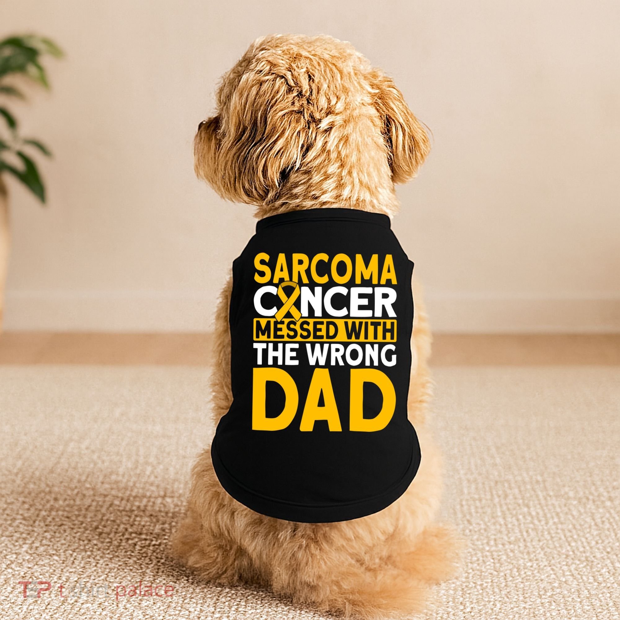 Sarcoma Messed With The Wrong Dad Sarcoma Cancer Awareness Cool Gift Doggie Tank