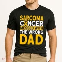 Sarcoma Messed With The Wrong Dad Sarcoma Cancer Awareness Cool Gift Cooling Performance Crew T-Shirt thumb 2