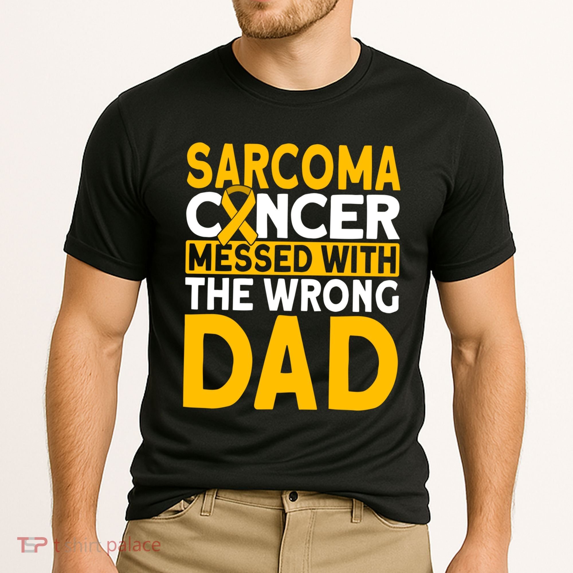 Sarcoma Messed With The Wrong Dad Sarcoma Cancer Awareness Cool Gift Cooling Performance Crew T-Shirt