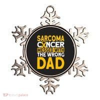 Sarcoma Messed With The Wrong Dad Sarcoma Cancer Awareness Cool Gift Ornament thumb 0