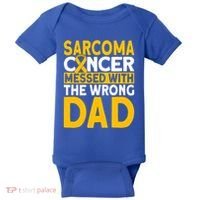 Sarcoma Messed With The Wrong Dad Sarcoma Cancer Awareness Cool Gift Baby Bodysuit thumb 0