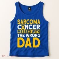 Sarcoma Messed With The Wrong Dad Sarcoma Cancer Awareness Cool Gift Tank Top thumb 2