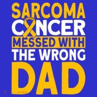 Sarcoma Messed With The Wrong Dad Sarcoma Cancer Awareness Cool Gift Kids Sweatshirt thumb 2
