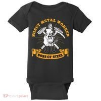 Sheet Metal Worker Funny Sons Of S L Baby Bodysuit thumb 0