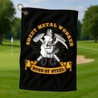 Sheet Metal Worker Funny Sons Of S L Golf Towel thumb 1