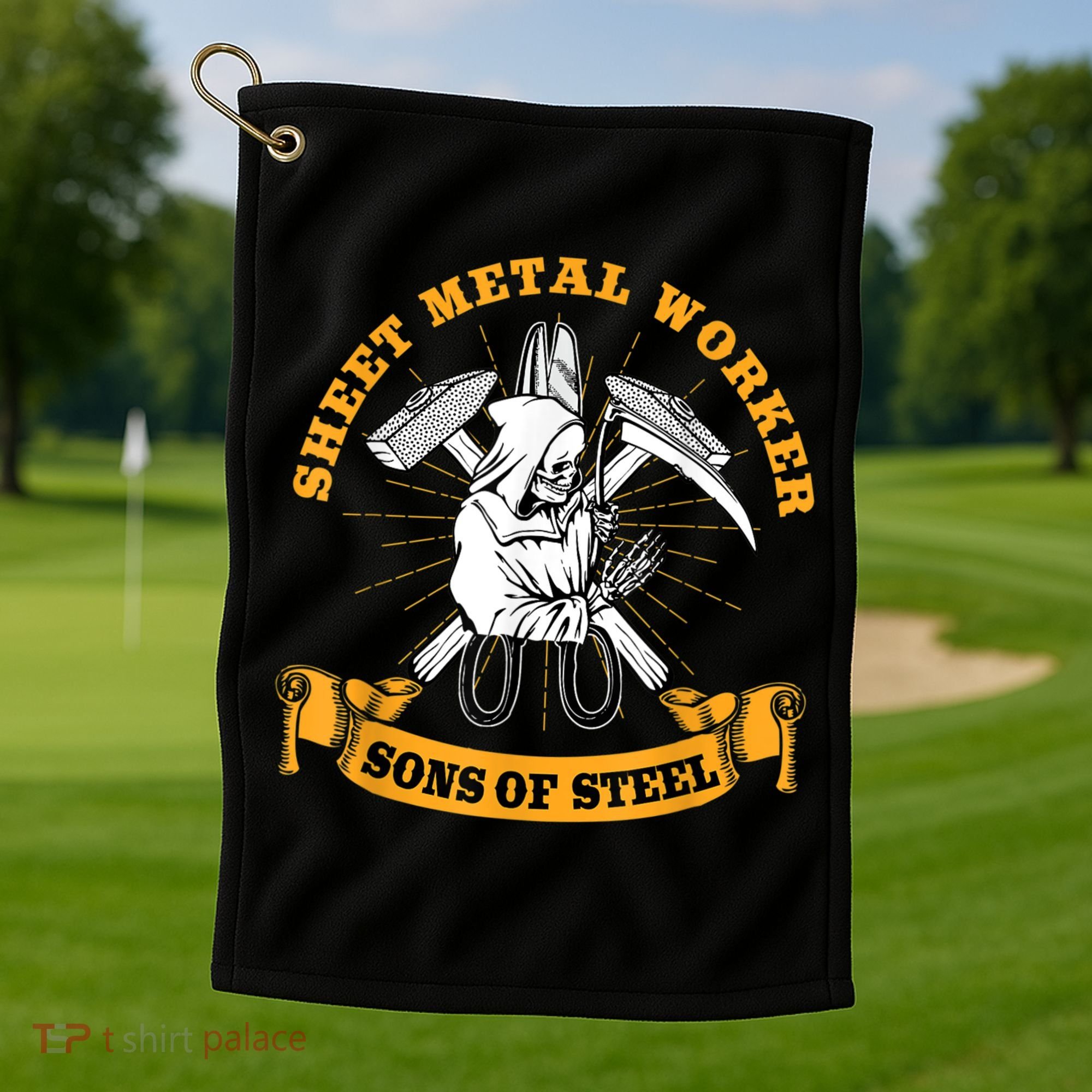 Sheet Metal Worker Funny Sons Of S L Golf Towel