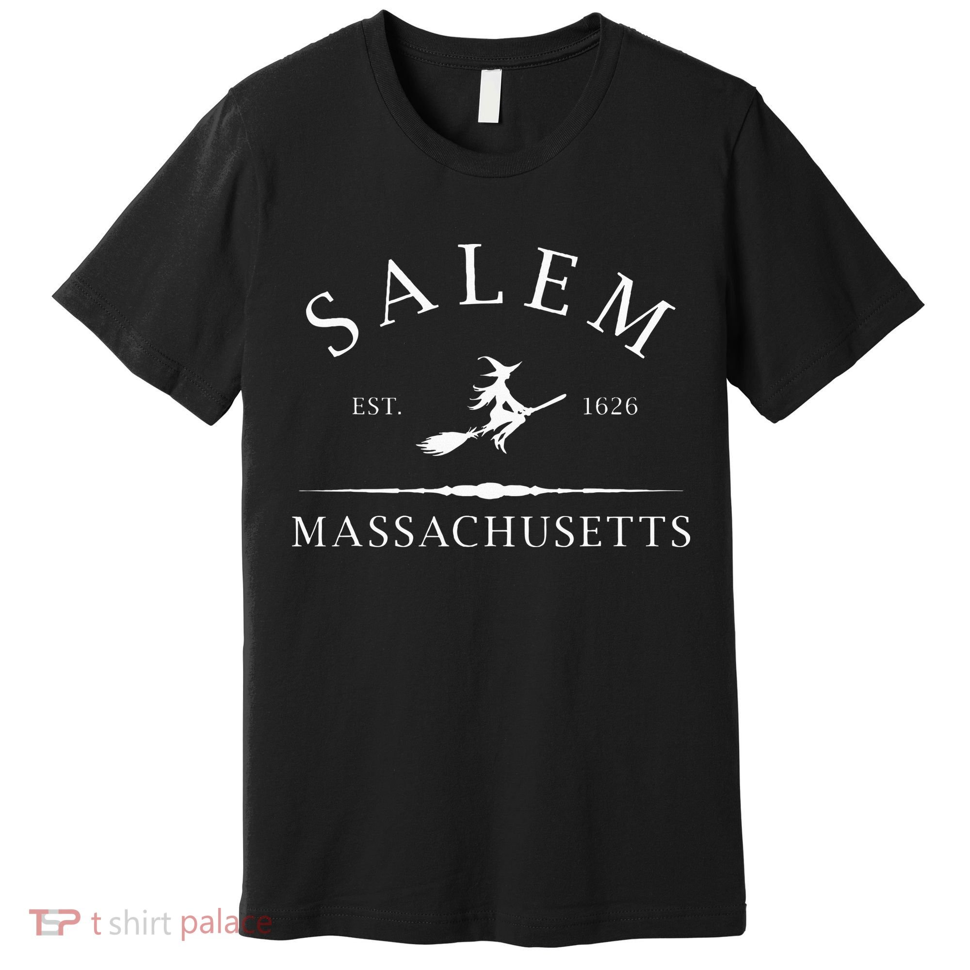 Salem Massachusetts Witch Est 1626 Letter Premium T-Shirt
