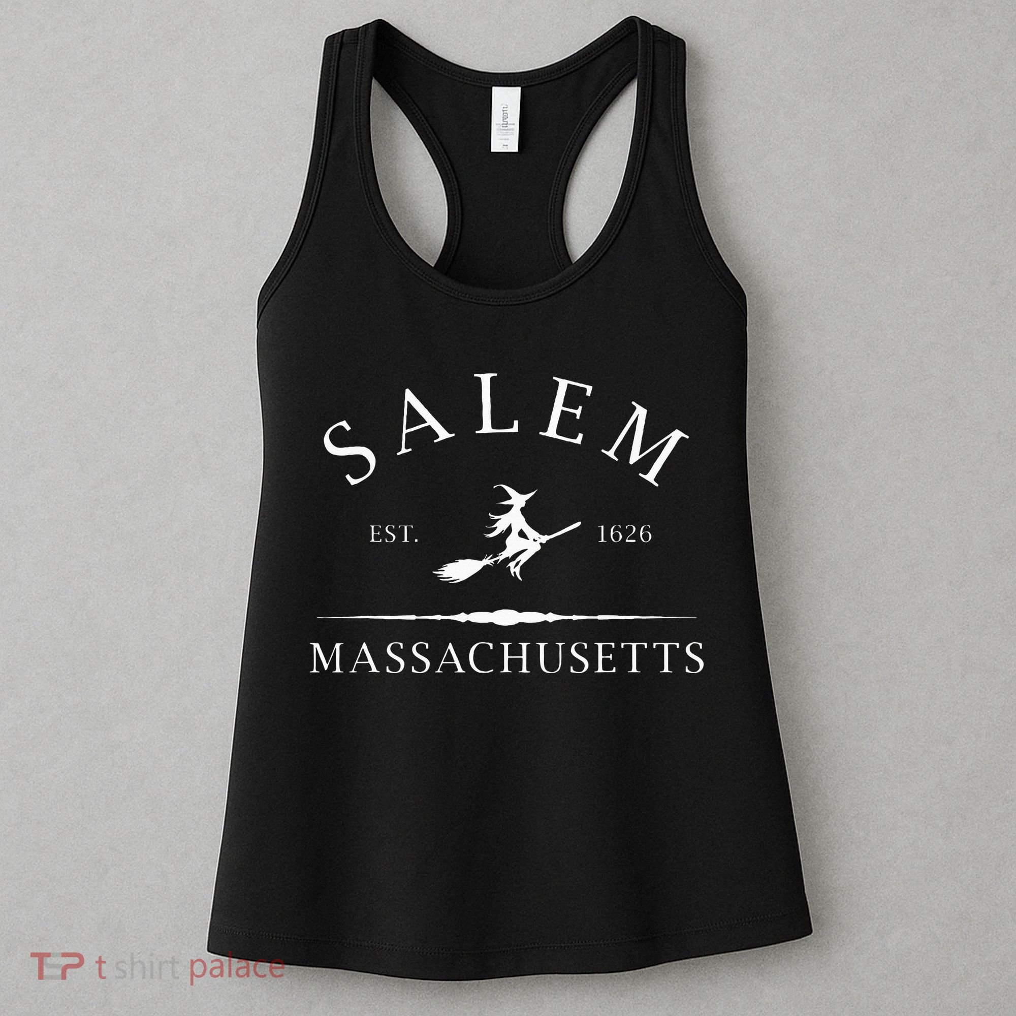 Salem Massachusetts Witch Est 1626 Letter Women's Tank Top