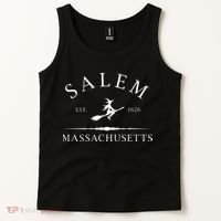 Salem Massachusetts Witch Est 1626 Letter Tank Top thumb 2