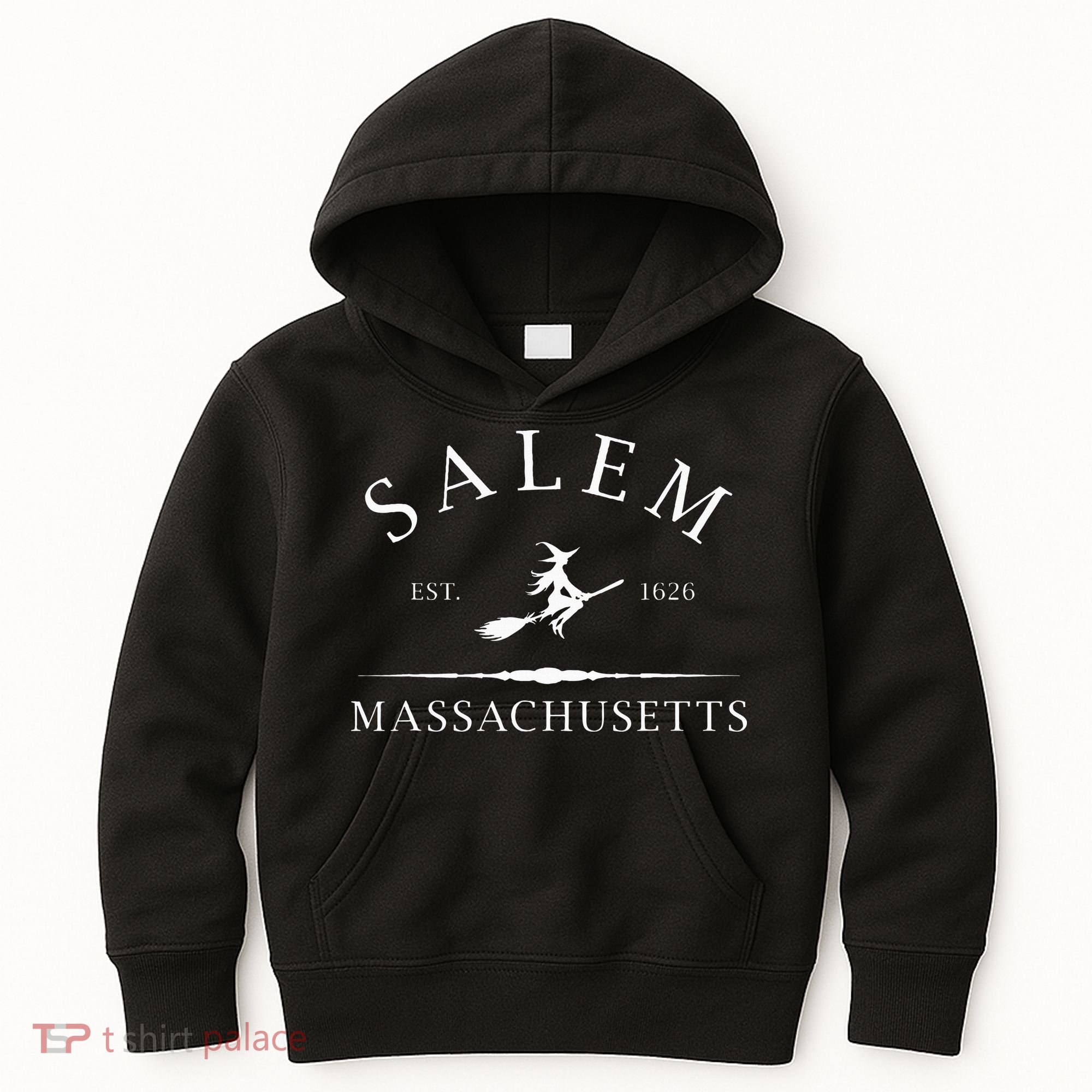 Salem Massachusetts Witch Est 1626 Letter Kids Hoodie