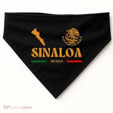 Sinaloa Mexico With Mexican Emblem Sinaloa USA-Made Doggie Bandana