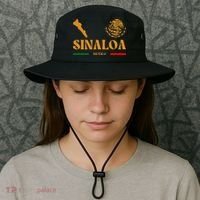 Sinaloa Mexico With Mexican Emblem Sinaloa Bucket Hat thumb 3