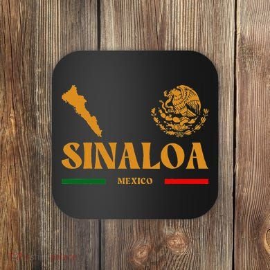 Sinaloa Mexico With Mexican Emblem Sinaloa Coaster