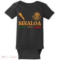 Sinaloa Mexico With Mexican Emblem Sinaloa Baby Bodysuit thumb 0