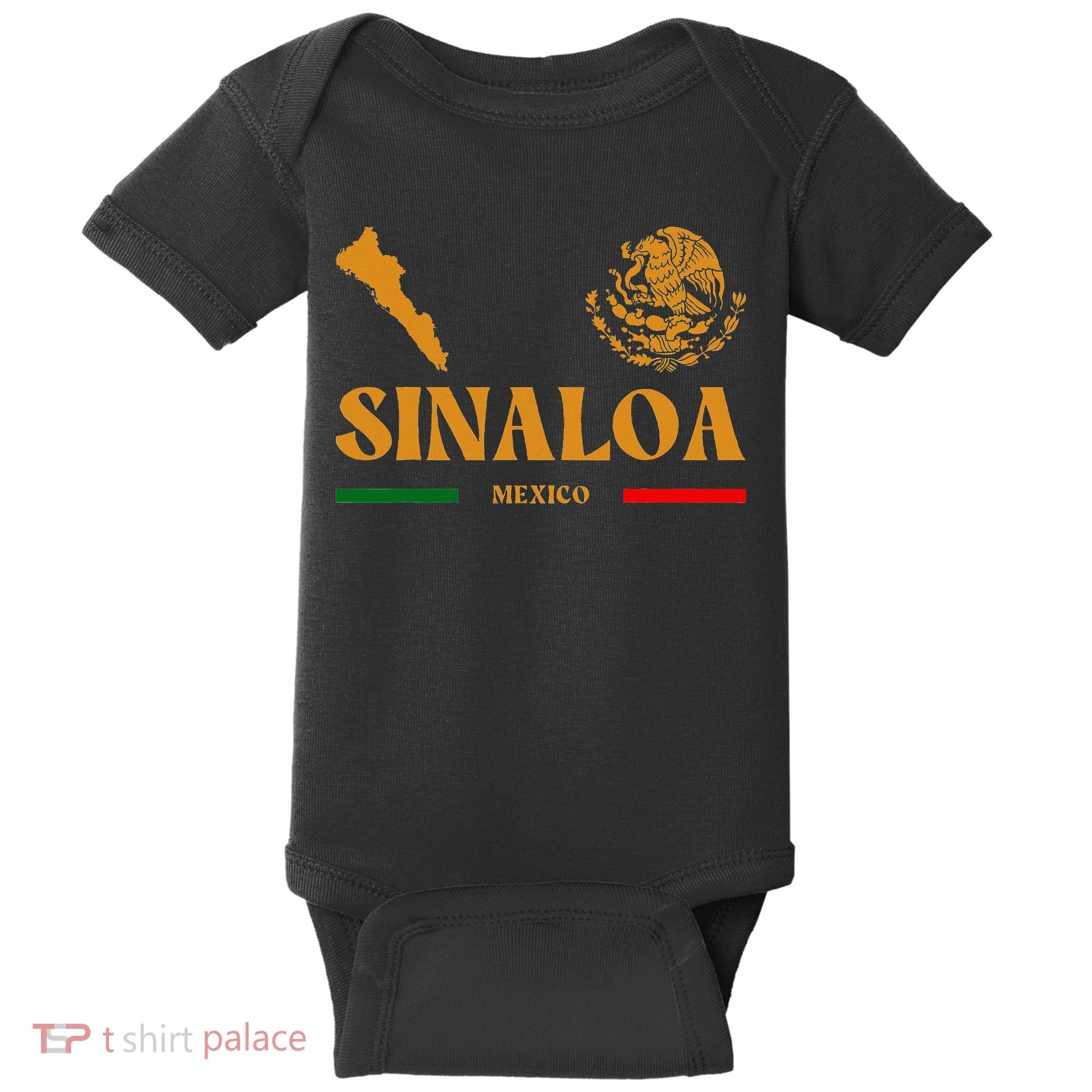 Sinaloa Mexico With Mexican Emblem Sinaloa Baby Bodysuit