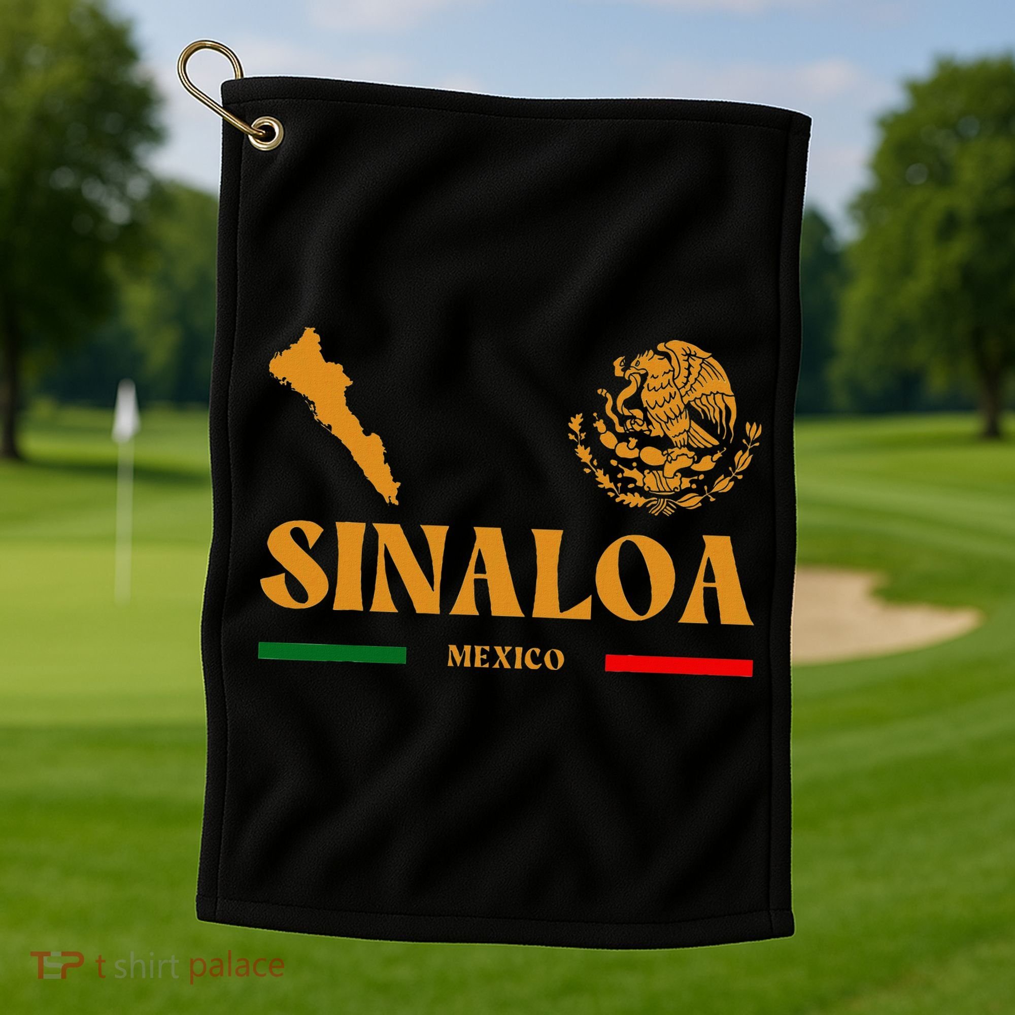Sinaloa Mexico With Mexican Emblem Sinaloa Golf Towel