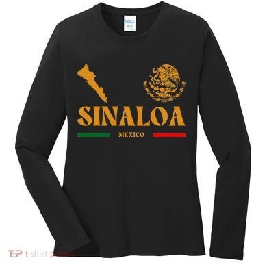 Sinaloa Mexico With Mexican Emblem Sinaloa Women's Long Sleeve Shirt