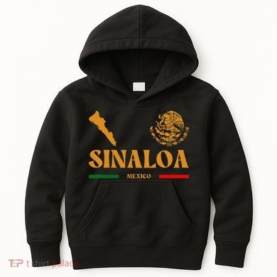 Sinaloa Mexico With Mexican Emblem Sinaloa Kids Hoodie