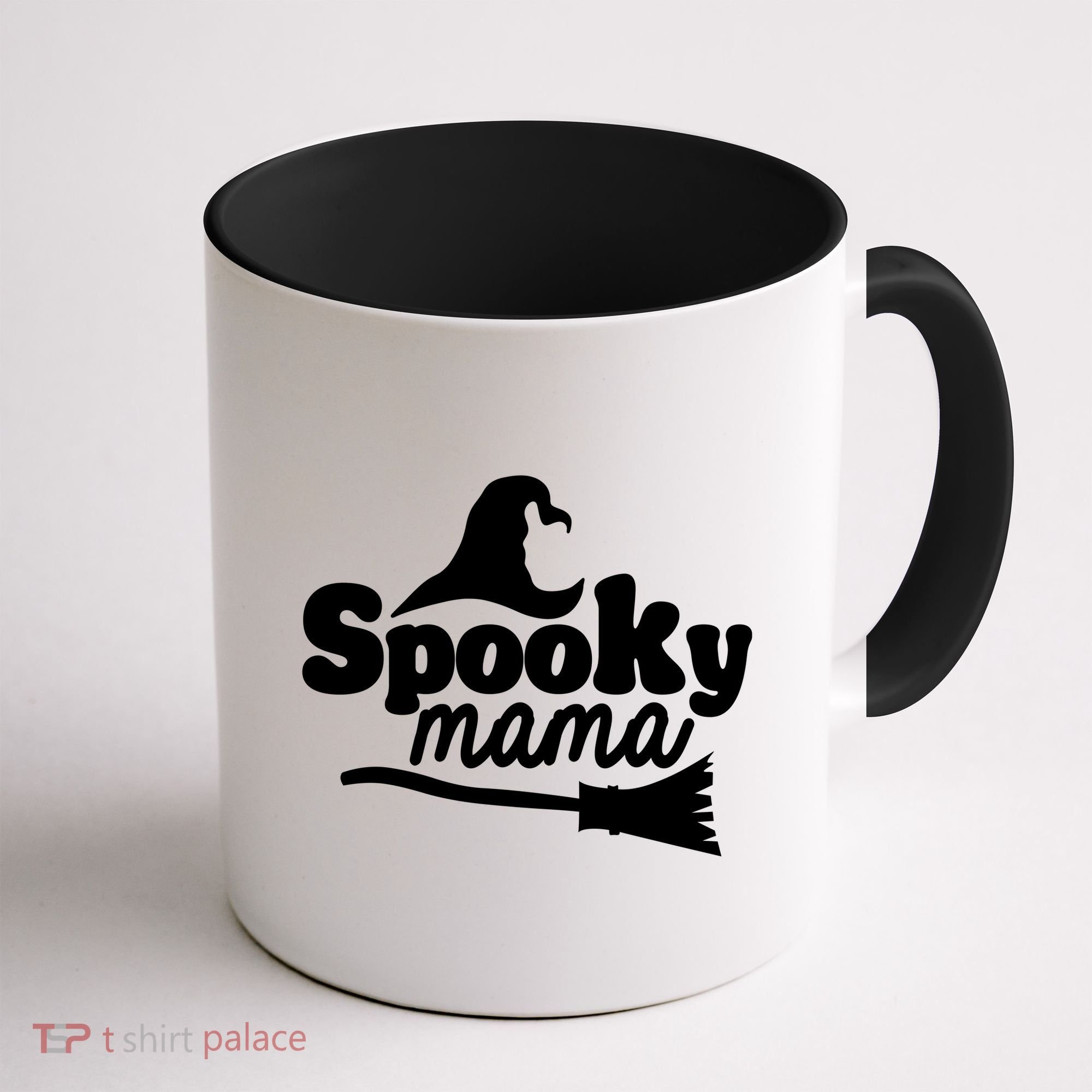 Spooky Mama Witch Broom Halloween Coffee Mug