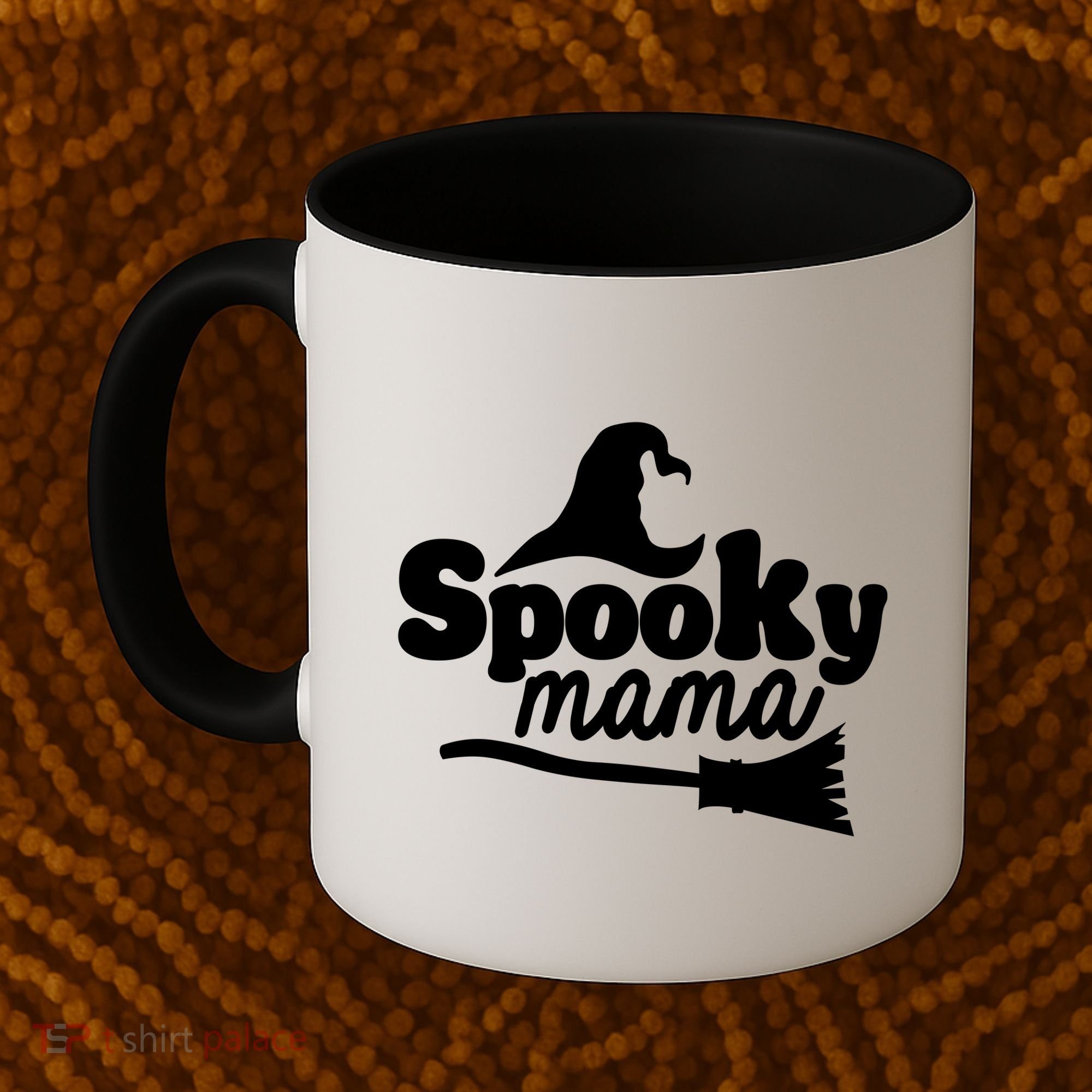 Spooky Mama Witch Broom Halloween Coffee Mug