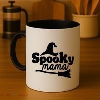 Spooky Mama Witch Broom Halloween Coffee Mug thumb 4