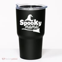 Spooky Mama Witch Broom Halloween Tumbler thumb 0