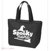 Spooky Mama Witch Broom Halloween Tote Bag thumb 3