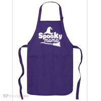 Spooky Mama Witch Broom Halloween Apron thumb 0