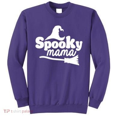 Spooky Mama Witch Broom Halloween Sweatshirt