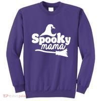 Spooky Mama Witch Broom Halloween Sweatshirt thumb 0