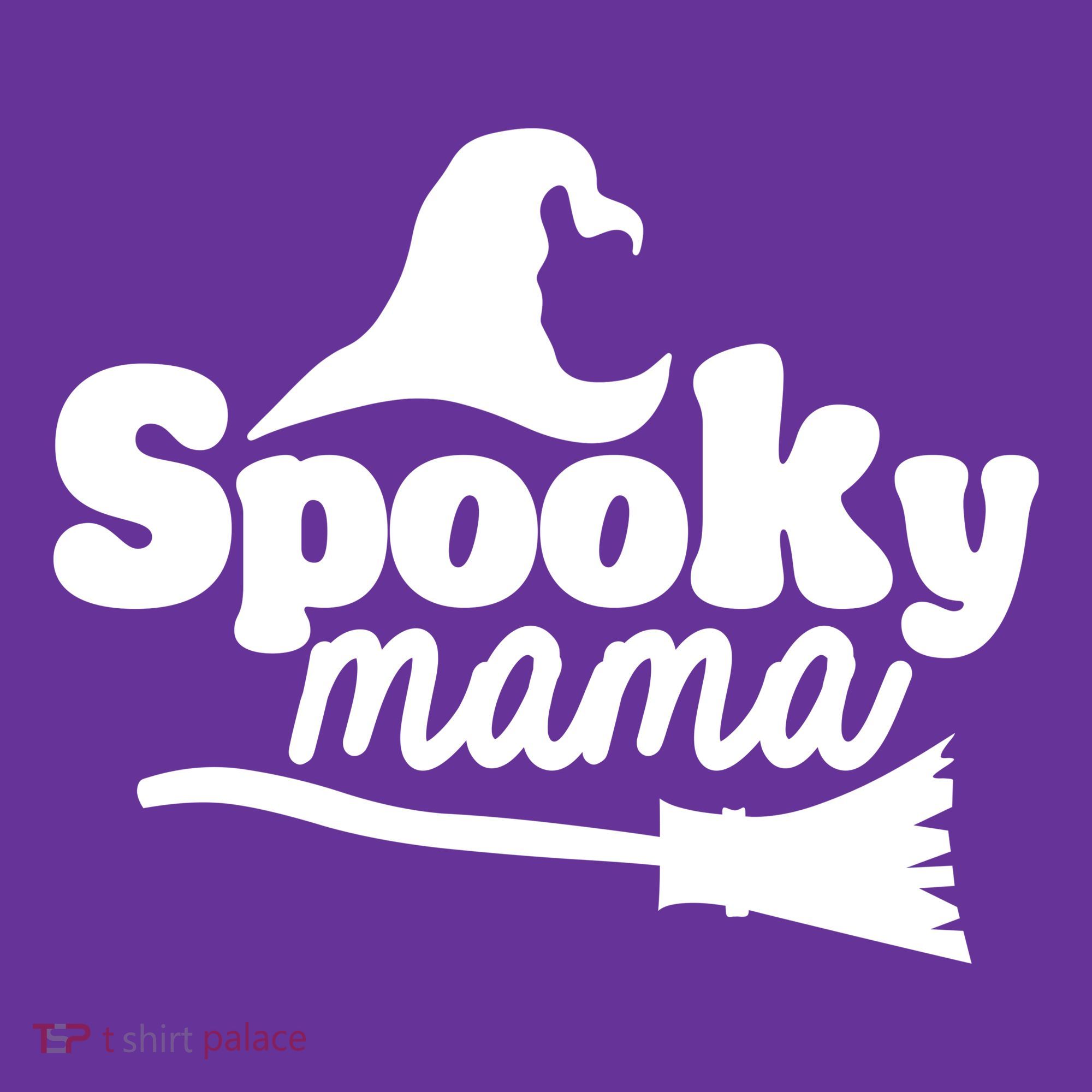 Spooky Mama Witch Broom Halloween Mousepad