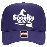 Spooky Mama Witch Broom Halloween Hat thumb 0