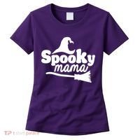 Spooky Mama Witch Broom Halloween Women's T-Shirt thumb 0