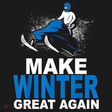 Snowmobile Make Winter Great Again Snowmobiling Gifts V-Neck T-Shirt