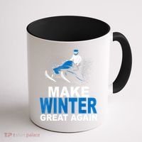 Snowmobile Make Winter Great Again Snowmobiling Gifts Coffee Mug thumb 1